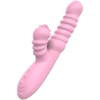 ARMONY - VIBRATOR MULTIFUNCTION WITH STIMULATING TONGUE HEAT EFFECT PINK - Kink&Play
