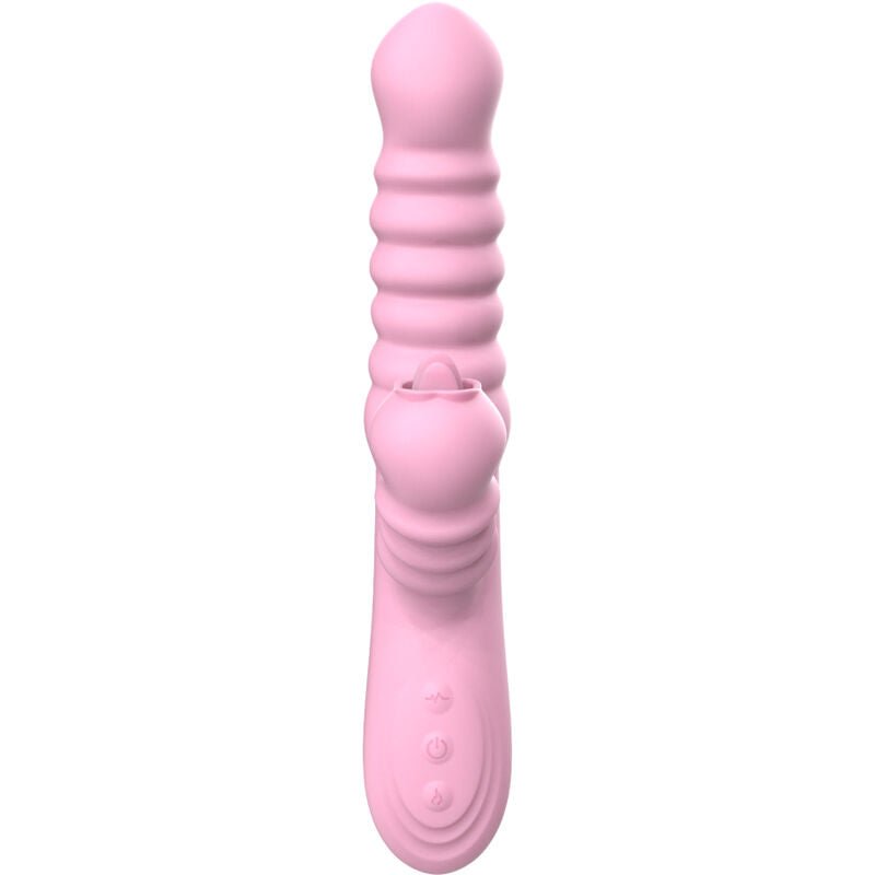 ARMONY - VIBRATOR MULTIFUNCTION WITH STIMULATING TONGUE HEAT EFFECT PINK - Kink&Play