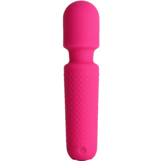 ARMONY - YOUR MAGIC MASSAGER & VIBRATOR RECHARGEABLE 10 VIBRATIONS WAND DOTS PINK - Kink&Play