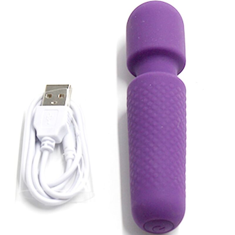 ARMONY - YOUR MAGIC MASSAGER & VIBRATOR RECHARGEABLE 10 VIBRATIONS WAND DOTS PURPLE - Kink&Play