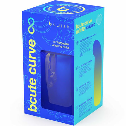 B SWISH - BCUTE CURVE INFINITE CLASSIC LIMITED EDITION BLUE SILICONE RECHARGEABLE VIBRATOR - Kink&Play