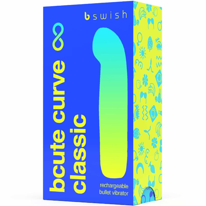 B SWISH - BCUTE CURVE INFINITE CLASSIC RECHARGEABLE VIBRATOR BLUE SILICONE - Kink&Play