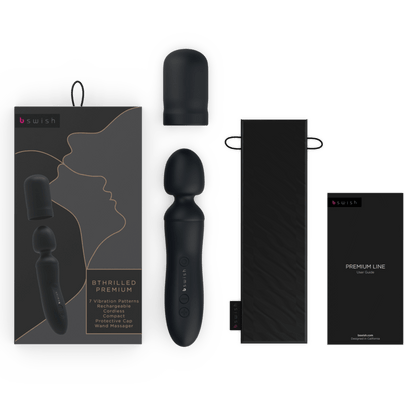 B SWISH - BTHRILLED VIBRATOR WAND PREMIUM BLACK - Kink&Play