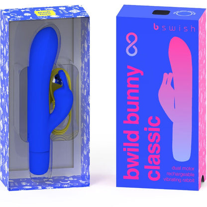 B SWISH - BWILD BUNNY INFINITE CLASSIC RECHARGEABLE VIBRATOR BLUE SILICONE - Kink&Play