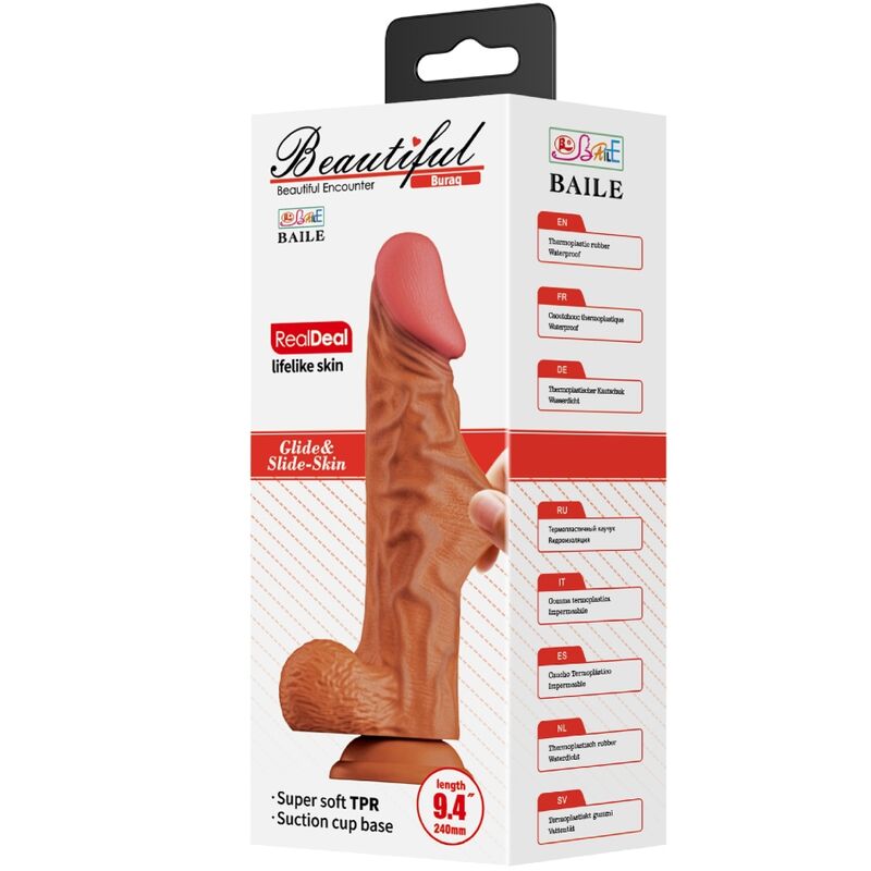BAILE - BURAQ REALISTIC DILDO 24 CM FLESH - Kink&Play