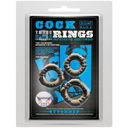 BAILE - COCK RINGS YVONNE SET 3 PENIS RINGS - Kink&Play