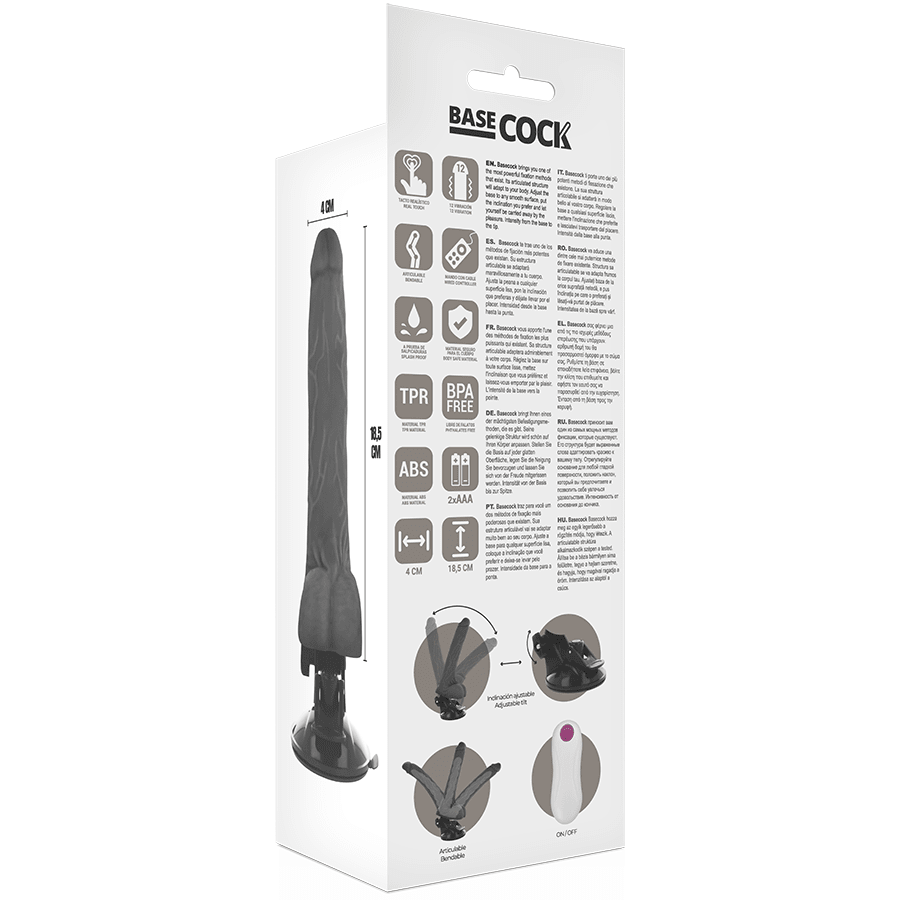 BASECOCK - REALISTIC ARTICULABLE REMOTE CONTROL FLESH 18.5 CM - O - 4 CM - Kink&Play