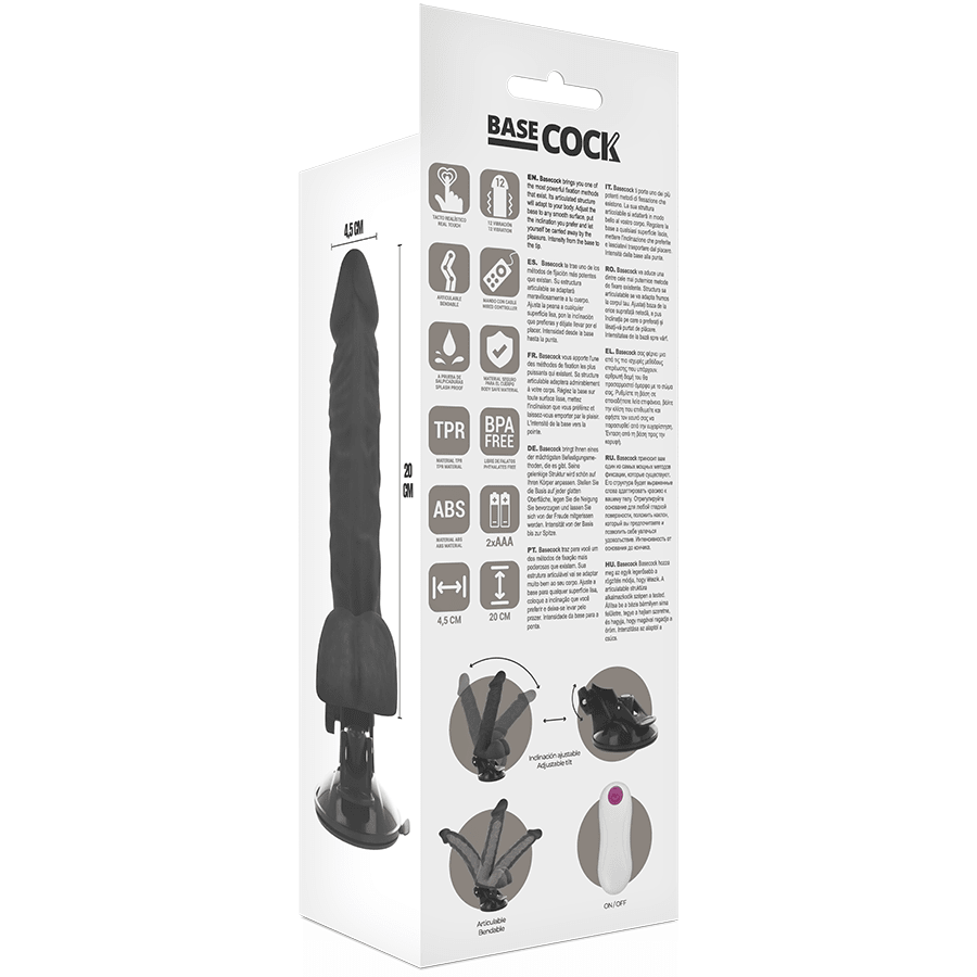 BASECOCK - REALISTIC ARTICULABLE REMOTE CONTROL FLESH 20 CM - O - 4.5 CM - Kink&Play