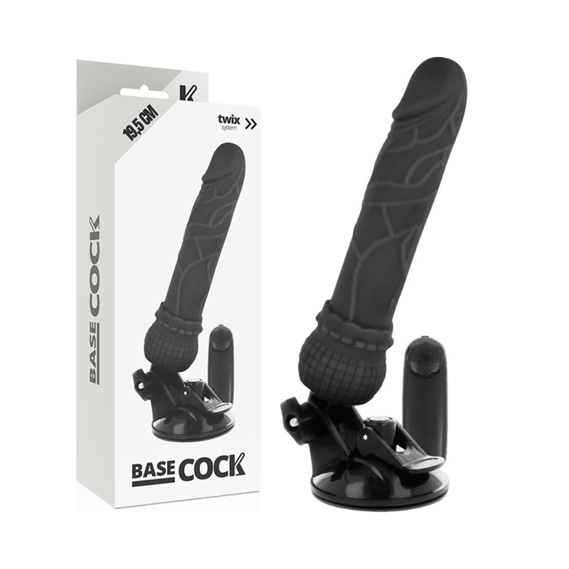 BASECOCK - REALISTIC VIBRATOR REMOTE CONTROL FLESH 19.5 CM - O - 4 CM - Kink&Play