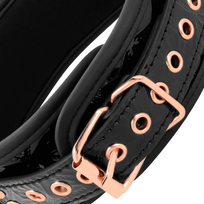 BEGME - BLACK EDITION PREMIUM VEGAN LEATHER COLLAR WITH NEOPRENE LINING - Kink&Play