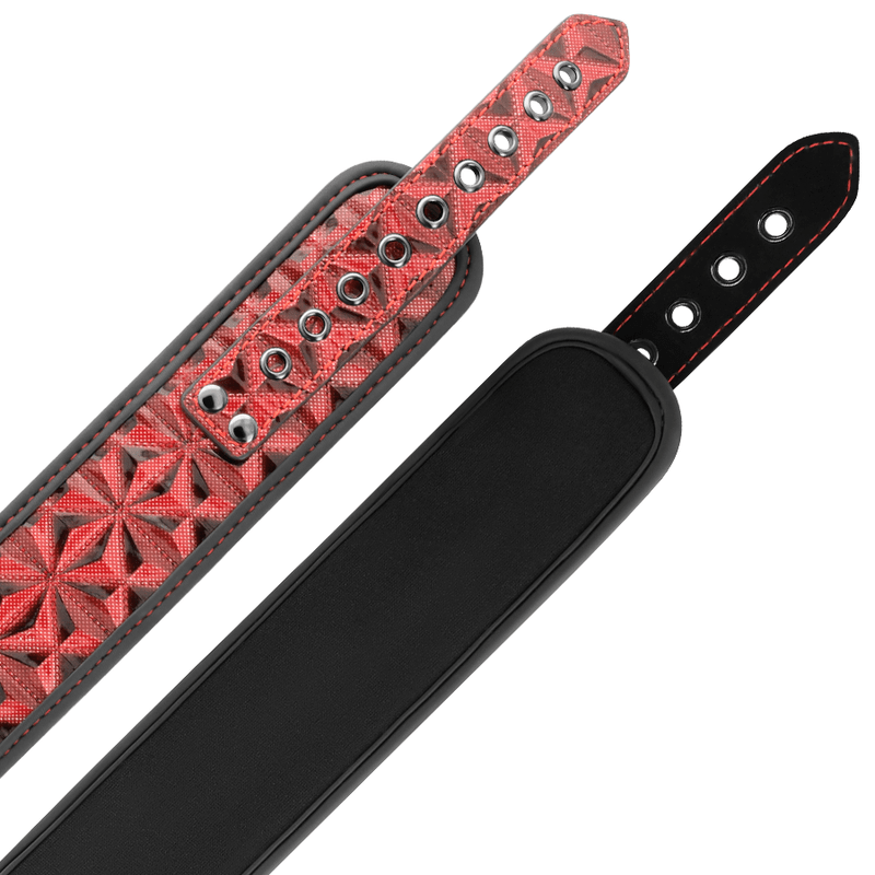 BEGME - RED EDITION COLLAR WITH NIPPLE CLAMPS WITH NEOPRENE LINING - Kink&Play