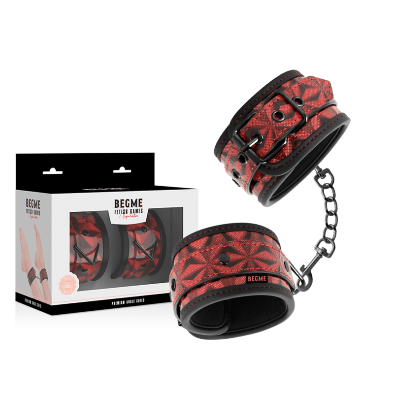 BEGME - RED EDITION PREMIUM ANKLE CUFFS WITH NEOPRENE LINING - Kink&Play