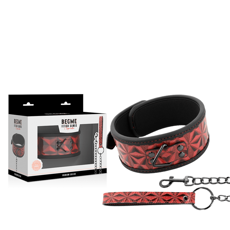 BEGME - RED EDITION PREMIUM VEGAN LEATHER COLLAR WITH NEOPRENE LINING - Kink&Play