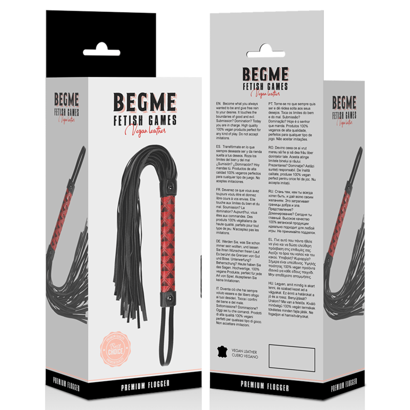 BEGME - RED EDITION VEGAN LEATHER FLOGGER - Kink&Play