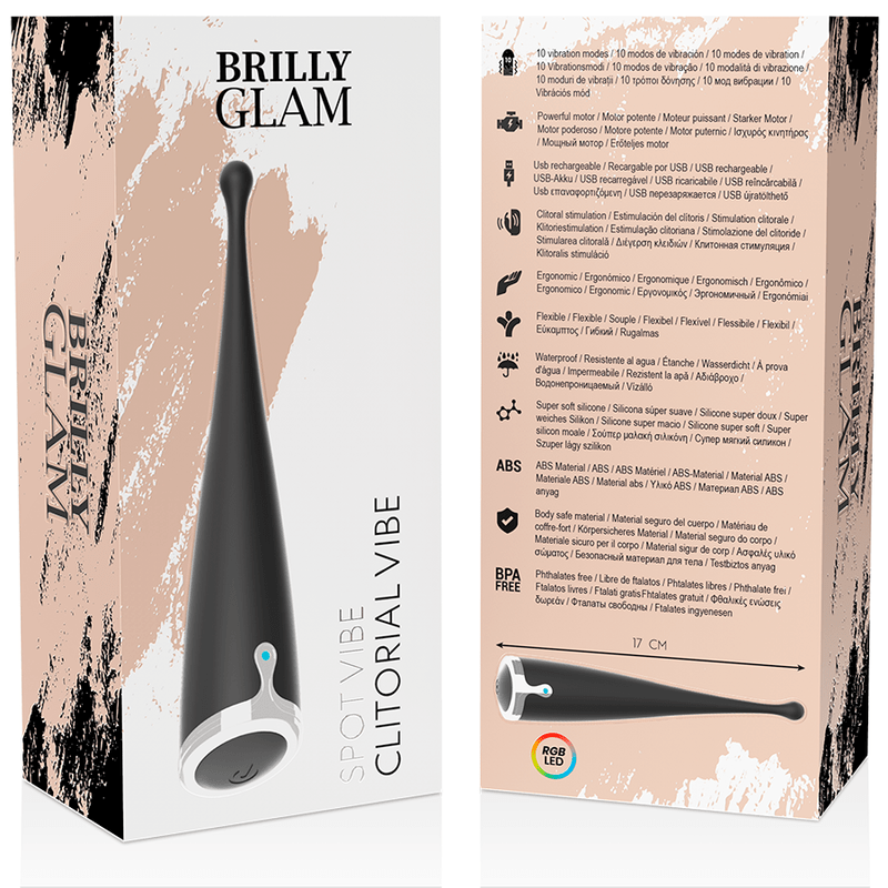 BRILLY GLAM - SPOT VIBE CLITORIAL BLACK - Kink&Play