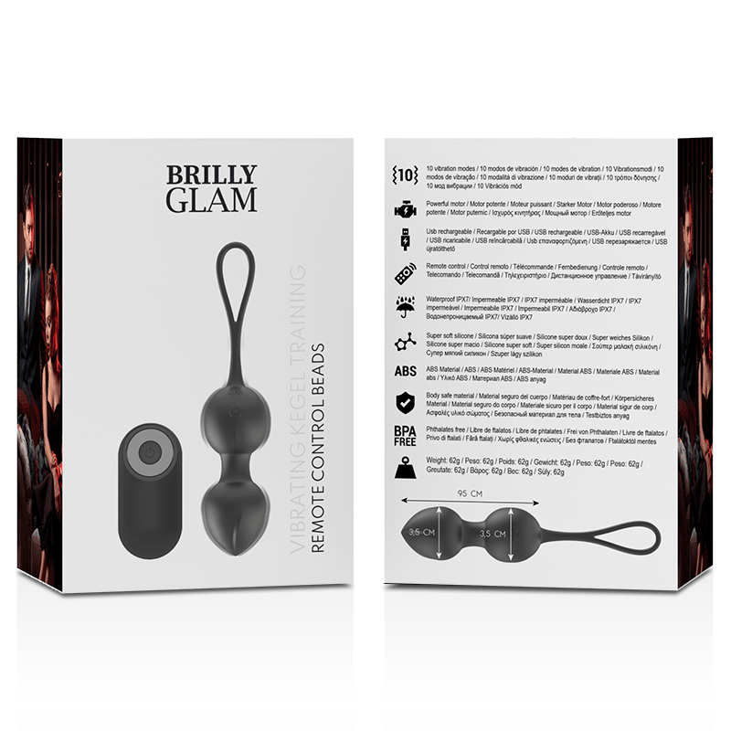 BRILLY GLAM - VIBRATING KEGEL BEADS REMOTE CONTROL - Kink&Play