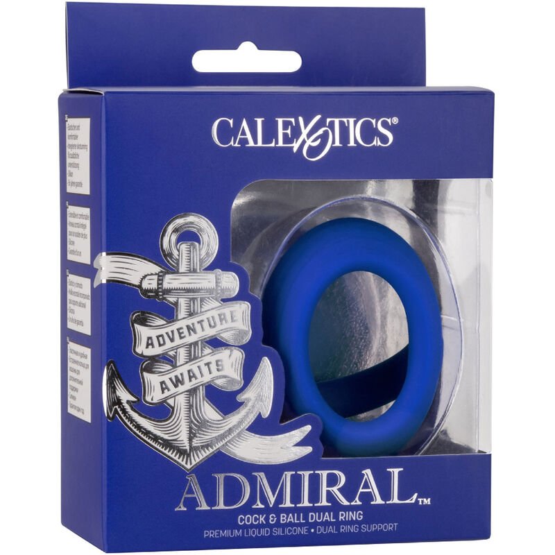 CALEXOTICS - ADMIRAL COCK BALL DUAL RING BLUE - Kink&Play