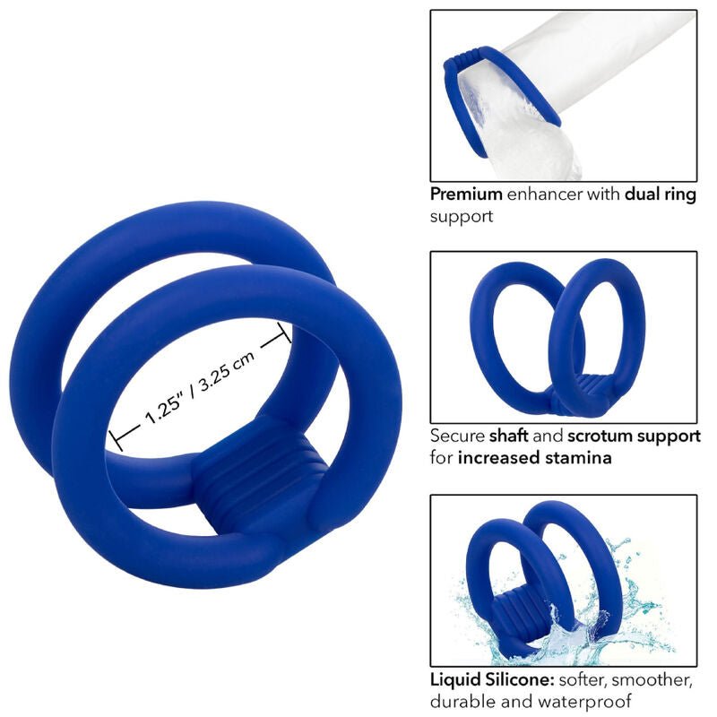 CALEXOTICS - ADMIRAL DUAL COCK CAGE BLUE - Kink&Play