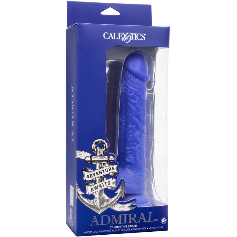 CALEXOTICS - ADMIRAL SAILOR REALISTIC DILDO VIBRATOR BLUE - Kink&Play