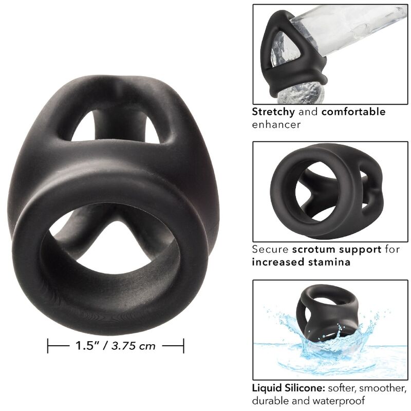 CALEXOTICS - ALPHA DUAL CAGE RING BLACK - Kink&Play