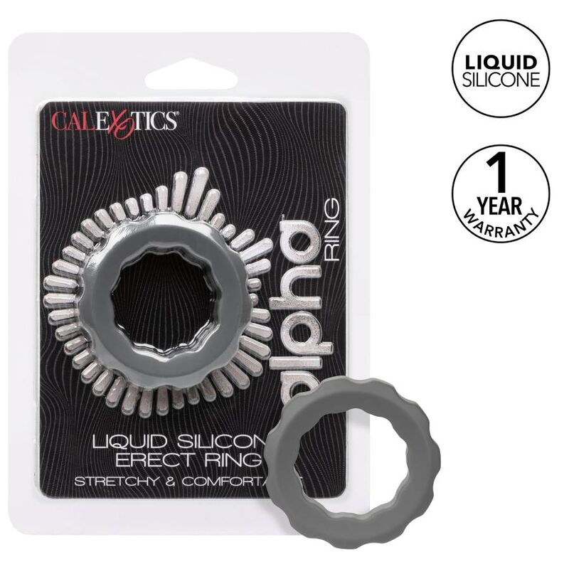 CALEXOTICS - ALPHA ERECT RING GREY - Kink&Play
