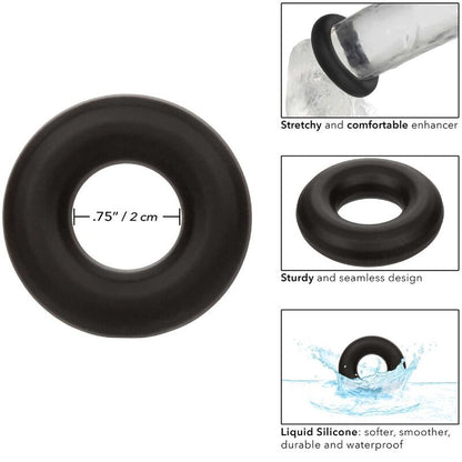 CALEXOTICS - ALPHA PROLONG MEDIUM RING BLACK - Kink&Play