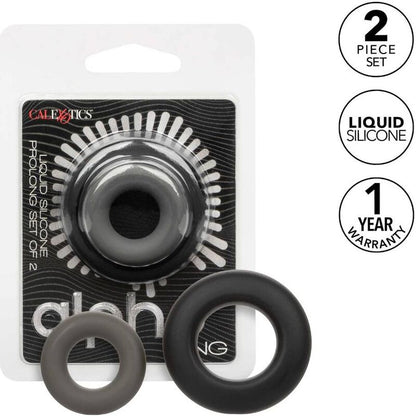 CALEXOTICS - ALPHA PROLONG SET OF 2 RING GREY - Kink&Play