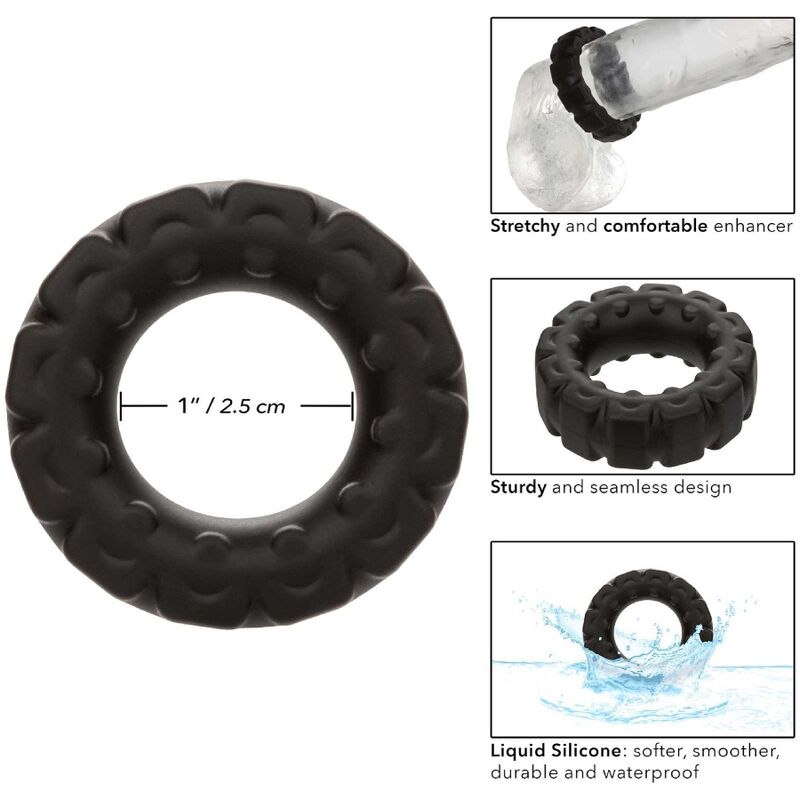 CALEXOTICS - ALPHA PROLONG TREAD RING BLACK - Kink&Play