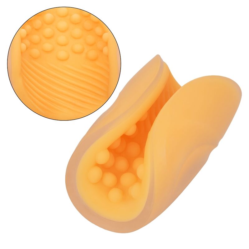 CALEXOTICS - BEADED GRIP MASTURBATOR ORANGE - Kink&Play