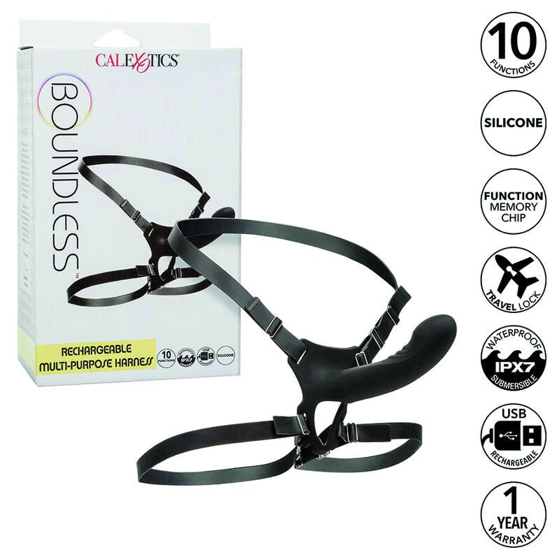 CALEXOTICS - BOUNDLESS RECHARGABLE MULTI - PORPUSE ARNESS - Kink&Play