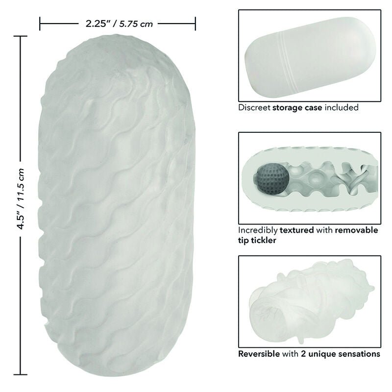 CALEXOTICS - BOUNDLESS REVERSIBLE SQUISHY BALL STROKE YELLOW - Kink&Play