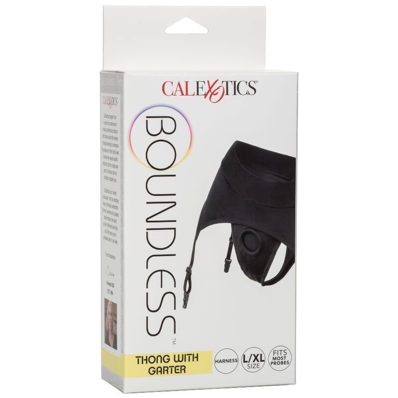 CALEXOTICS - BOUNDLESS THONG WITH GARTER S/M - Kink&Play