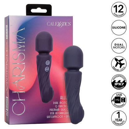 CALEXOTICS - CHARISMA ALLURE MASSAGER DUAL MOTORS 12 FUNCTIONS 17.25 CM X 4.5 CM PURPLE - Kink&Play