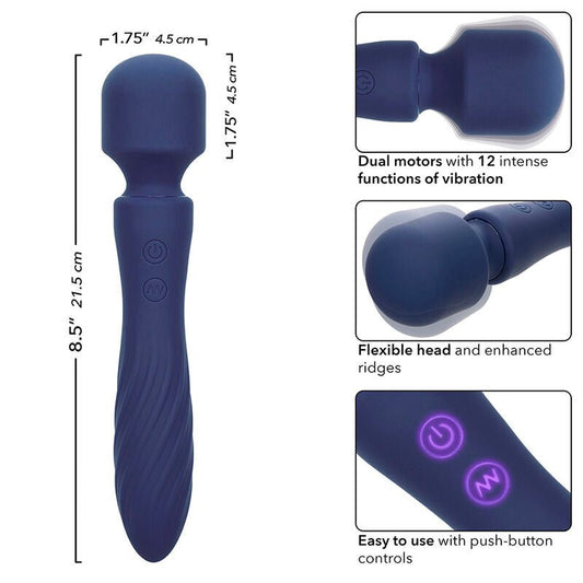 CALEXOTICS - CHARISMA MYSTIQUE MASSAGER DUAL MOTORS 12 FUNCTIONS 20,5 CM X 4.5 CM PURPLE - Kink&Play