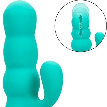 CALEXOTICS - DEL MAR DIVA VIBRATOR RABBIR AQUA GREEN BY CALIFORNIA DREAMING - Kink&Play