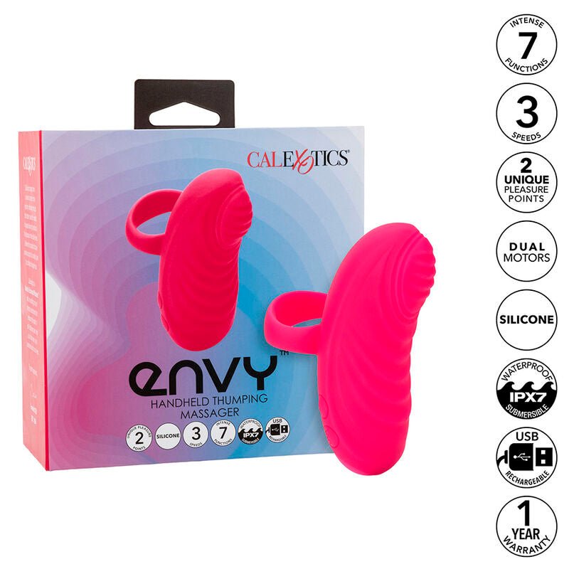 CALEXOTICS - ENVY HANDHELD ROLLING BALL MASSAGER 7 VIBRATIONS PINK - Kink&Play