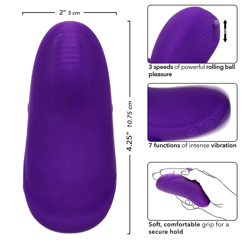 CALEXOTICS - ENVY HANDHELD ROLLING BALL MASSAGER 7 VIBRATIONS PURPLE - Kink&Play