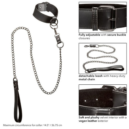 CALEXOTICS - EUPHORIA COLLAR WITH CHAIN LEASH - Kink&Play