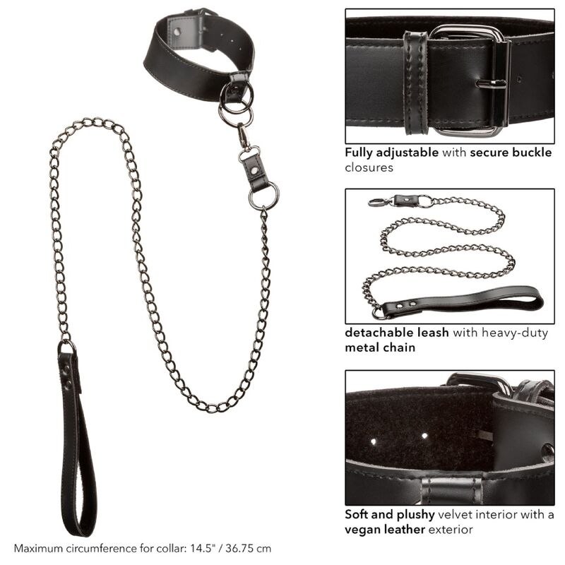 CALEXOTICS - EUPHORIA COLLAR WITH CHAIN LEASH - Kink&Play