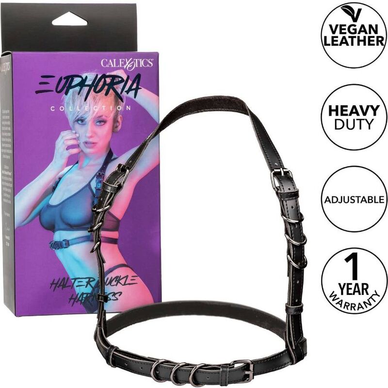 CALEXOTICS - EUPHORIA HALTER BUCKLE HARNESS BLACK - Kink&Play
