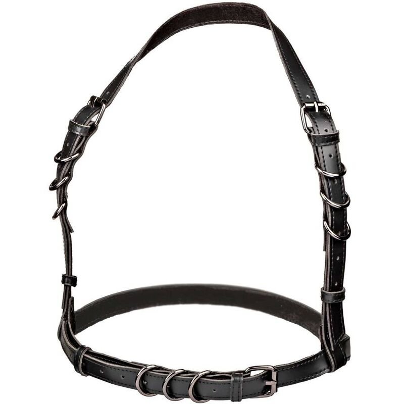 CALEXOTICS - EUPHORIA PLUS SIZE HALTER BUCKLE HARNESS BLACK - Kink&Play