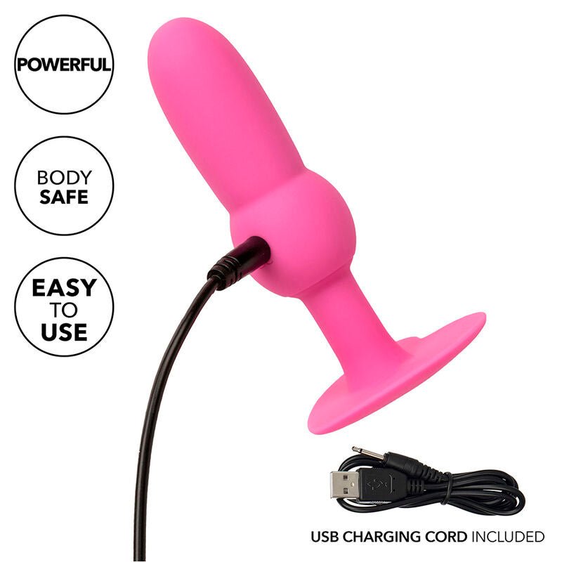 CALEXOTICS - FIRST TIME ANAL PLUG BEADED PROBE 10 VIBRATIONS PINK - Kink&Play