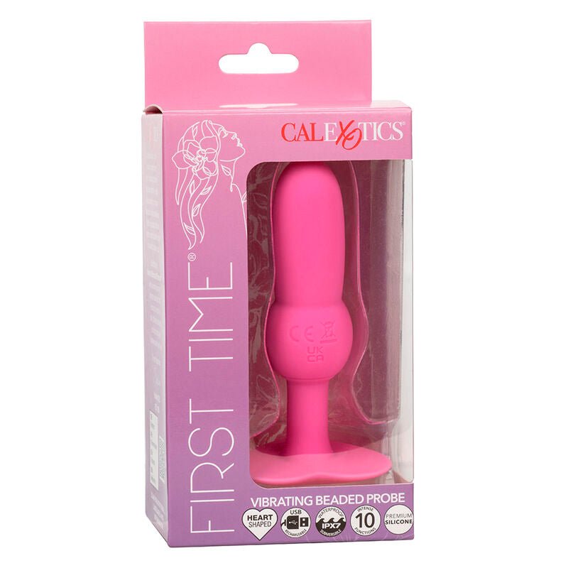 CALEXOTICS - FIRST TIME ANAL PLUG BEADED PROBE 10 VIBRATIONS PINK - Kink&Play