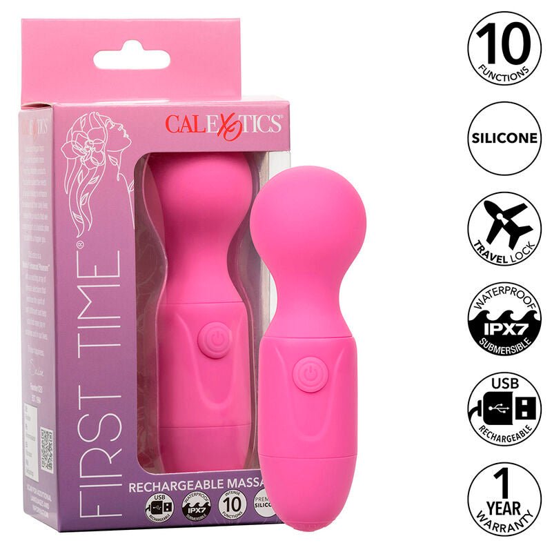 CALEXOTICS - FIRST TIME RECHARGEABLE MASSAGER 10 VIBRATIONS PINK - Kink&Play