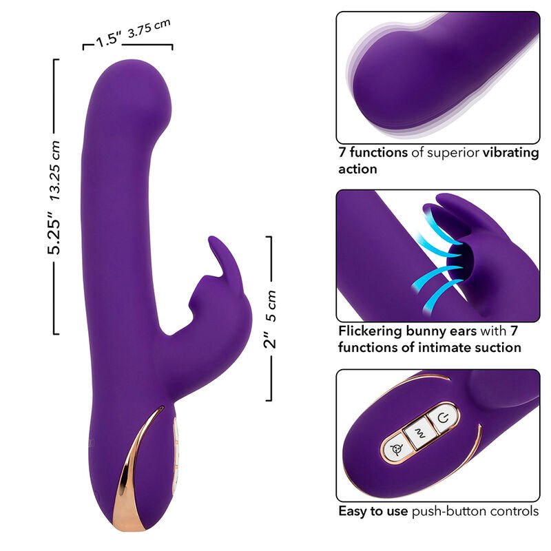 CALEXOTICS - JACK RABBIT VIBRATOR AND STIMULATOR 7 VIBRATION LEVELS AND STIMULATING WAVES BLUE - Kink&Play