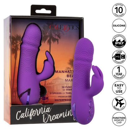 CALEXOTICS - MANHATTAN BEACH MARVEL VIBRATOR RABBIT PURPLE BY CALIFORNIA DREAMING - Kink&Play