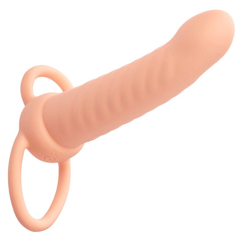 CALEXOTICS - MAXX RIBBED DUAL PENETRATOR 10 VIBRATIONS FLESH - Kink&Play
