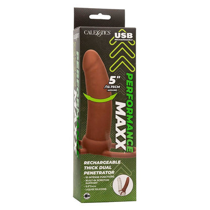 CALEXOTICS - MAXX THICK DUAL PENETRATOR 10 VIBRATIONS BROWN - Kink&Play