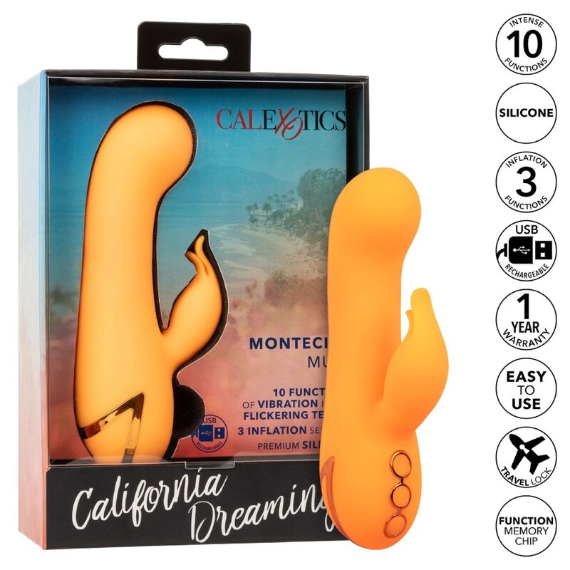 CALEXOTICS - MONTECITO MUSE VIBRATOR RABBIT ORANGE BY CALIFORNIA DREAMING - Kink&Play