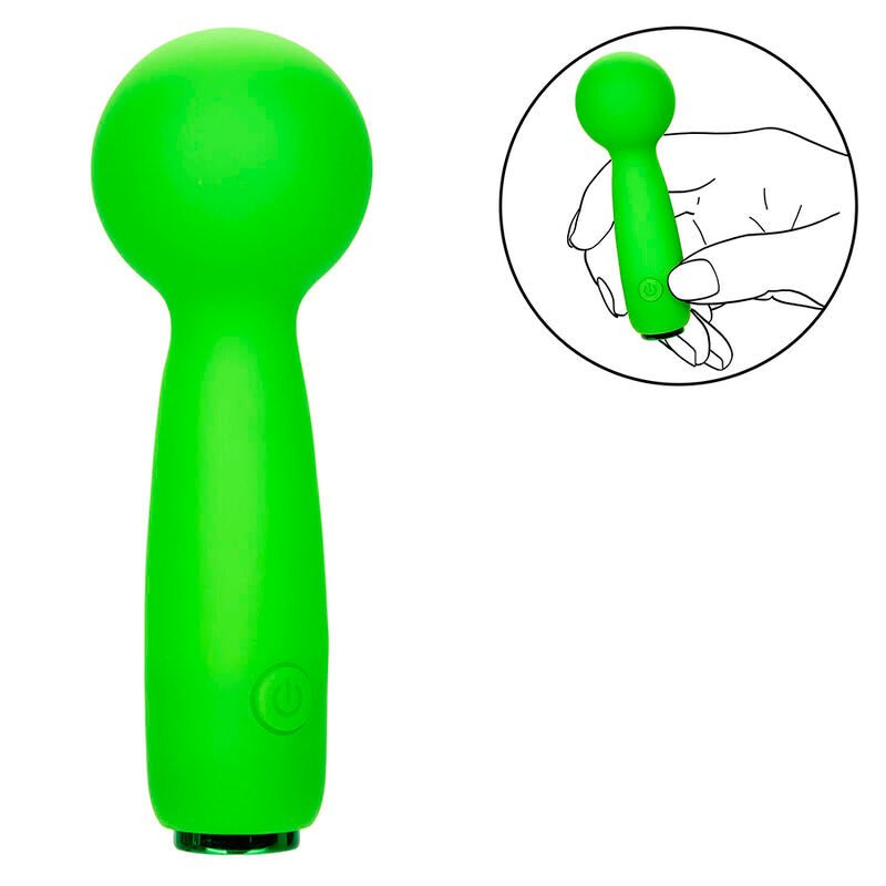 CALEXOTICS - NEON VIBES THE BUBBLY VIBE MINI MASSAGER 10 VIBRATIONS GREEN - Kink&Play